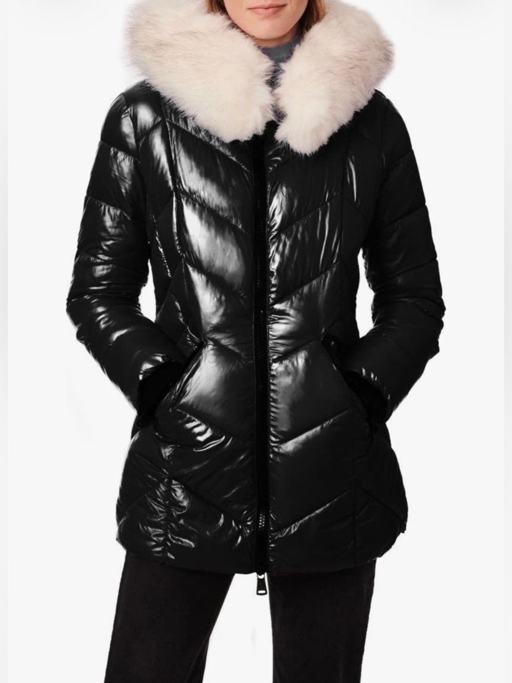 ❄️ NWT ❄️ Bernardo Cire Parka with Faux Fur Trim, Size M